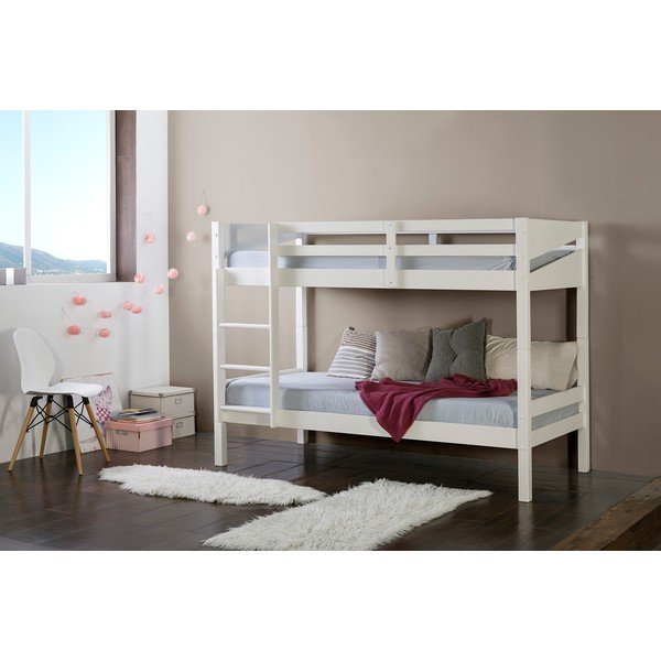 Białe łóżko piętrowe Marckeric Torino, 90x200 cm-image-1