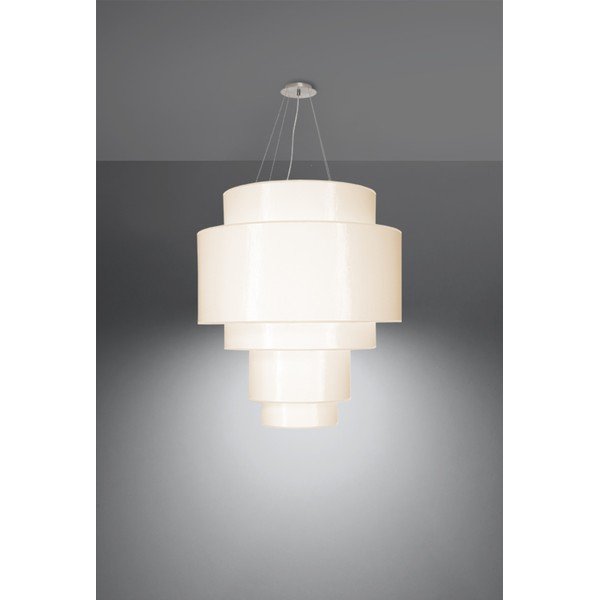 Biała lampa wisząca Sollux Elber, ø 80 cm-image-2