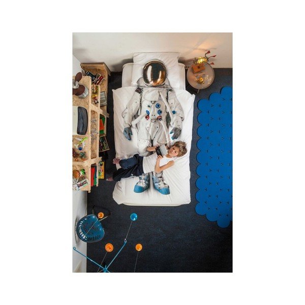 Bawełniana pościel jednoosobowa Astronaut 135 x 200 cm-image-1