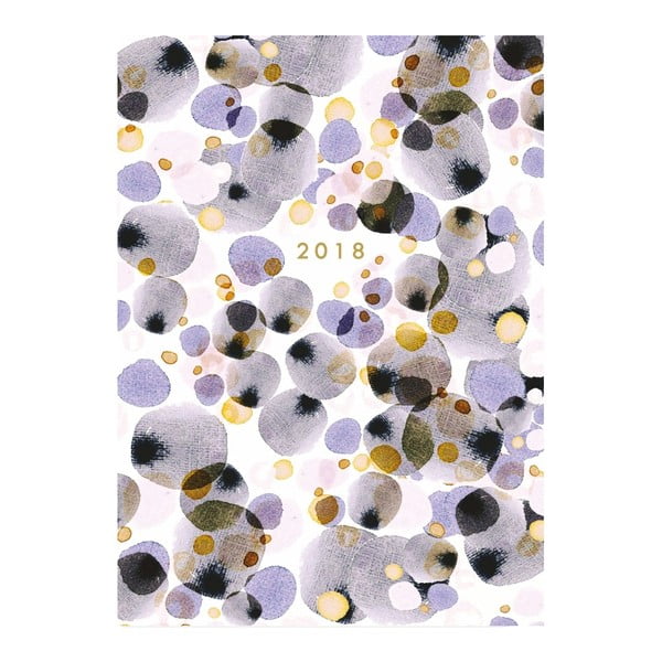 Kalendarz 2018 Portico Designs Watercolour Dot, A6