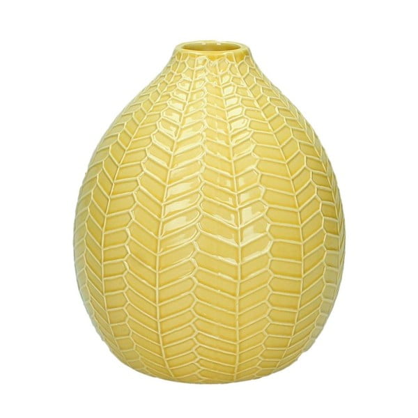 Cytrynowy wazon ceramiczny HF Living, 18,5 cm