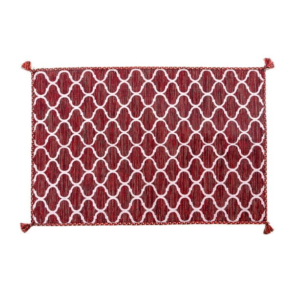 Ciemnoczerwony dywan ręcznie tkany Navaei & Co Elegant Kilim 343, 180x120 cm