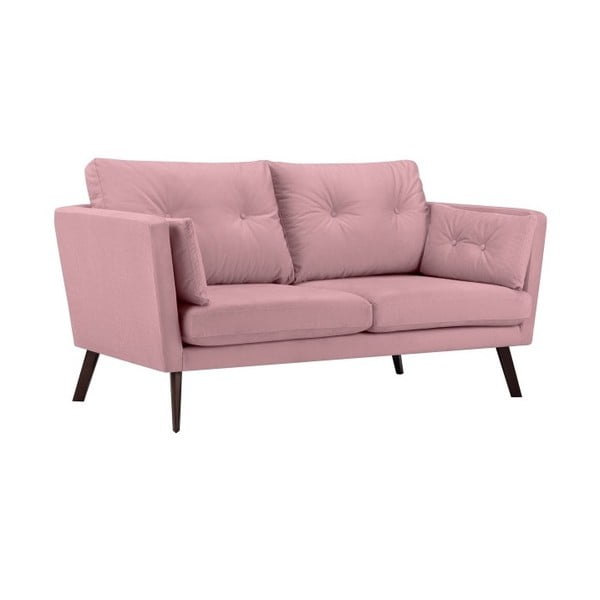 Różowa sofa 3-osobowa Mazzini Sofas Cotton