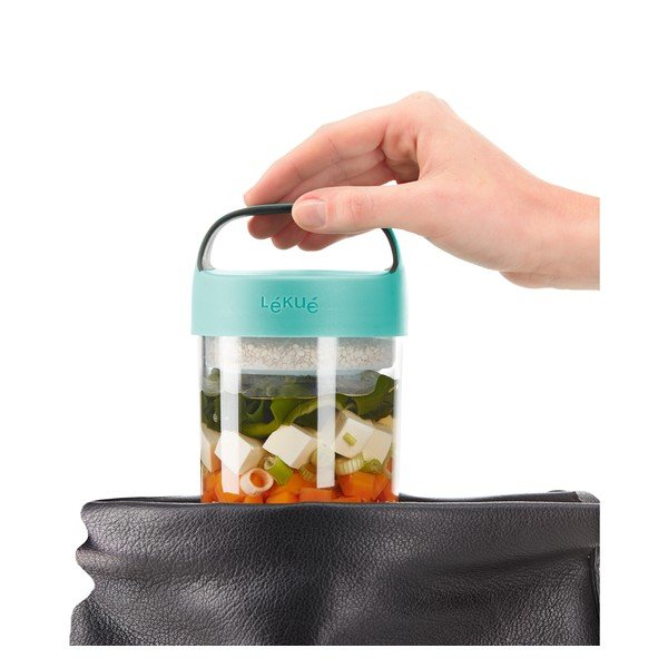 Pojemnik na zupę z turkusową pokrywką Lékué To Go, 600 ml-image-3