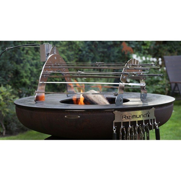 Stojak do grillowania ze stali chromowanej Rotisserie Set – Remundi-image-3