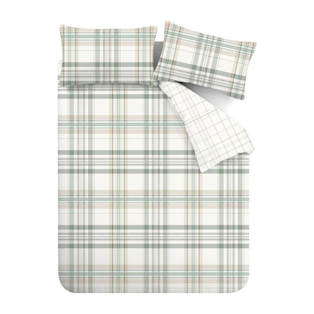 Zielona pościel dwuosobowa 3-częściowa 230x220 cm Cartmel Check – Catherine Lansfield