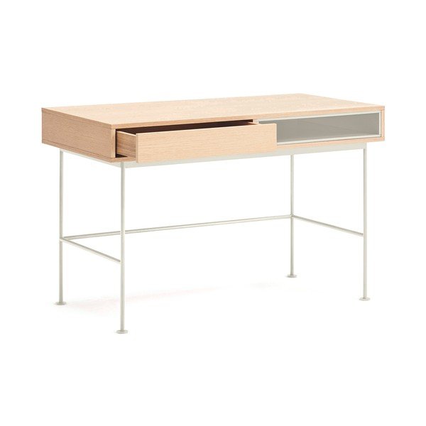 Biurko z blatem w dekorze dębu 60x120 cm Yoko – Teulat-image-3