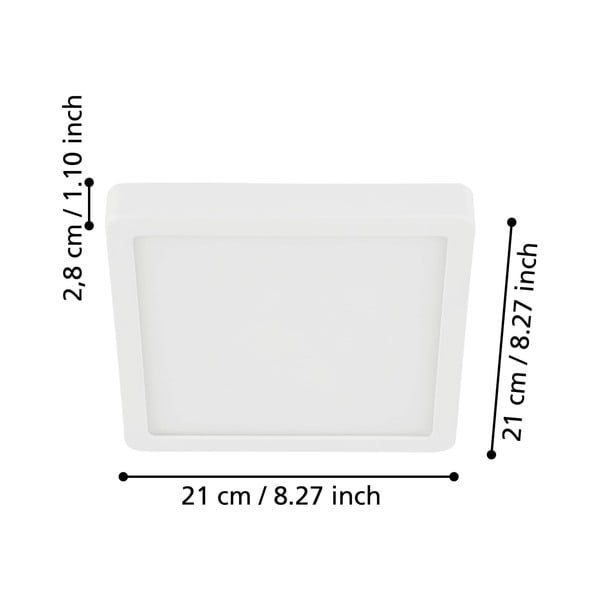 Biała lampa sufitowa LED 21x21 cm FUEVA 5 – EGLO-image-1