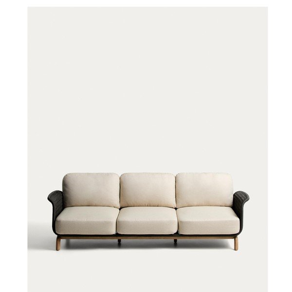 Szara/beżowa tapicerowana sofa ogrodowa Alipa – Kave Home-image-4