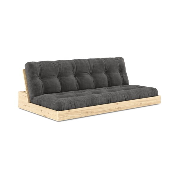 Antracytowa sztruksowa rozkładana sofa 196 cm Base – Karup Design