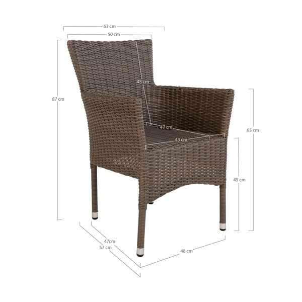 Szare krzesło ogrodowe House Nordic Seattle-image-4