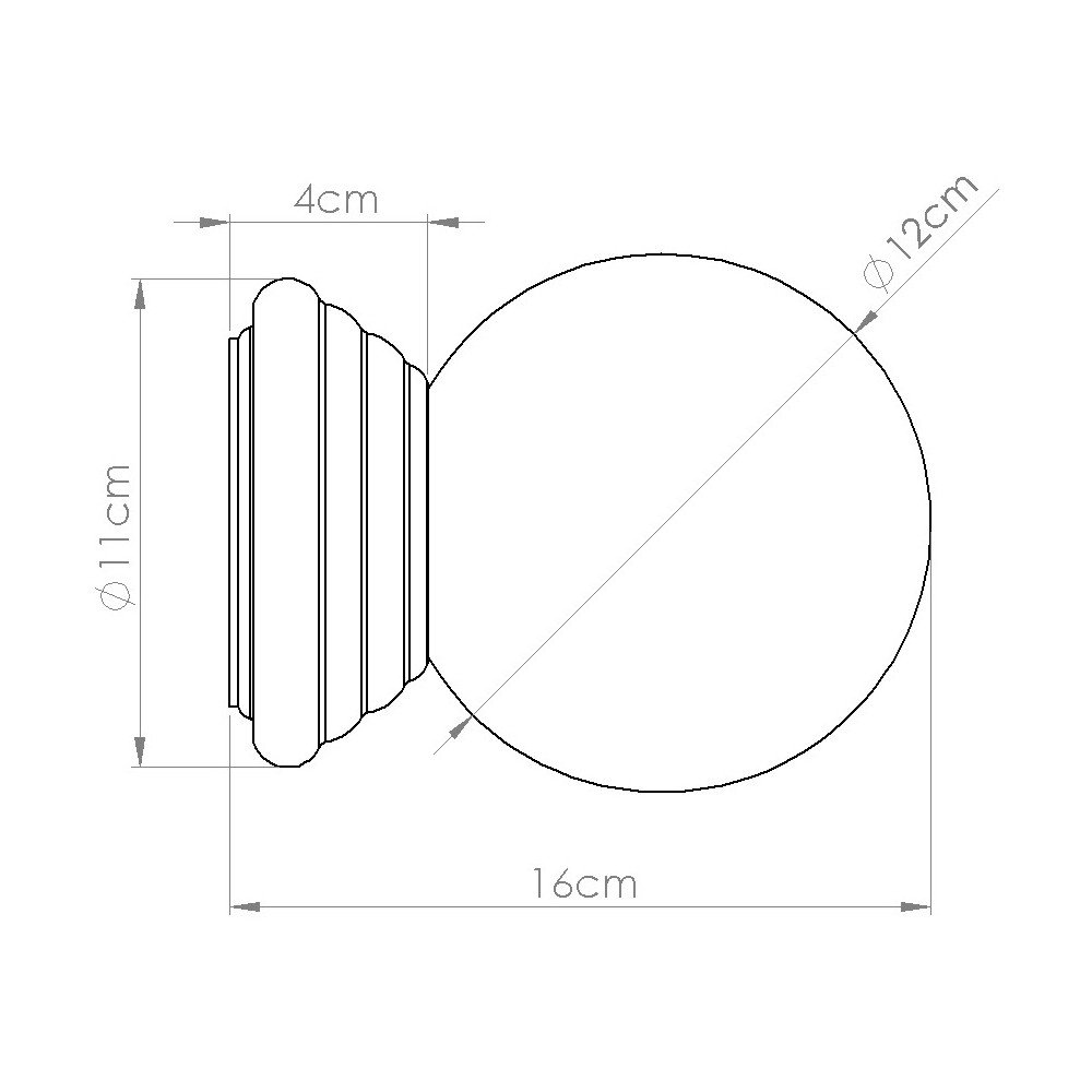 Pomarańczowy kinkiet ceramiczny ø 12 cm Farsa – Sollux (zdjęcie 5)