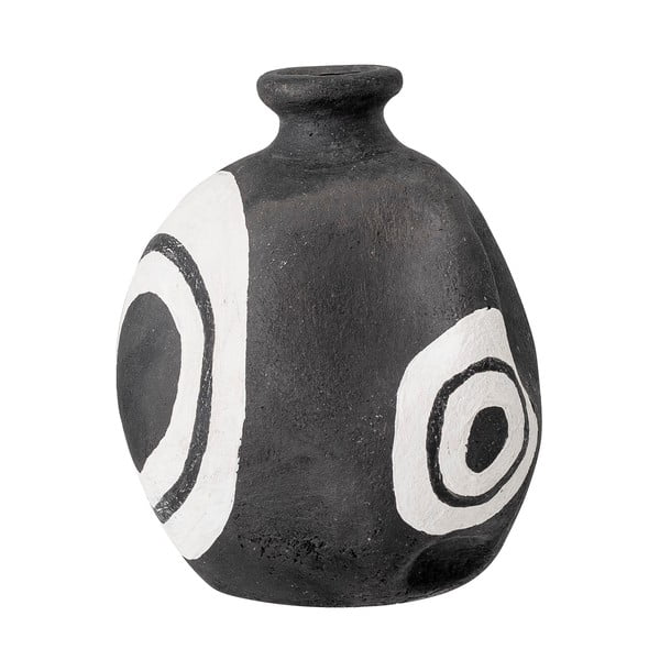Czarny dekoracyjny wazon z terakoty Bloomingville Mika, wys. 14 cm-image-2