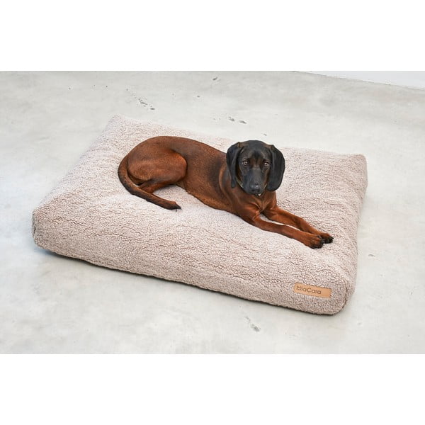 Beżowy materac dla psów z materiału bouclé 120x90 cm Senso Greige L – MiaCara-image-4