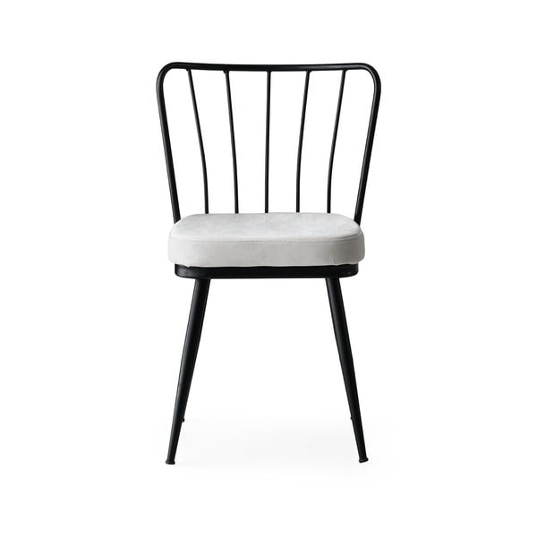 Biało-czarne metalowe krzesła zestaw 2 szt. Yildiz – Kalune Design