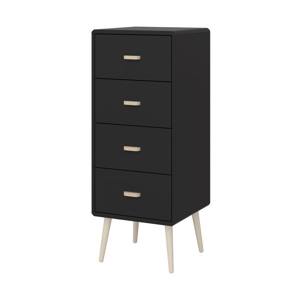 Czarna wysoka komoda 41x105 cm Mino – Tvilum-image-2