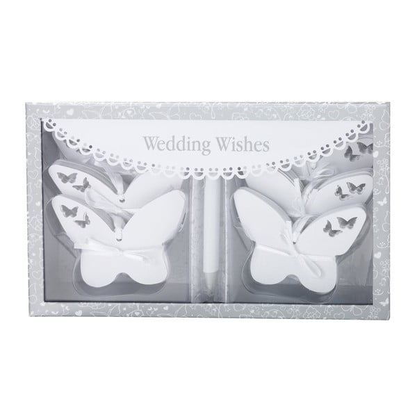 Komplet 54 karteczek na życzenia ślubne Butterflies