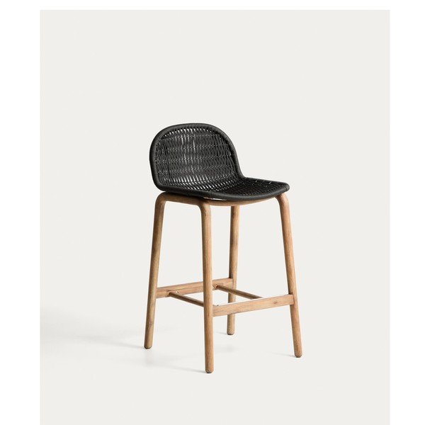 Ciemnoszary drewniany hoker ogrodowy Alipa – Kave Home