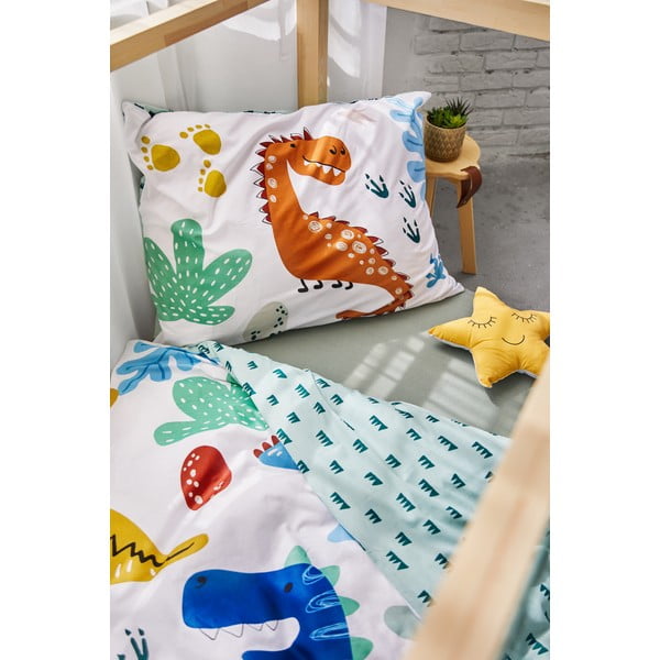 Bawełniana jednoosobowa pościel dziecięca 140x200 cm Dinos – Bonami Selection-image-2