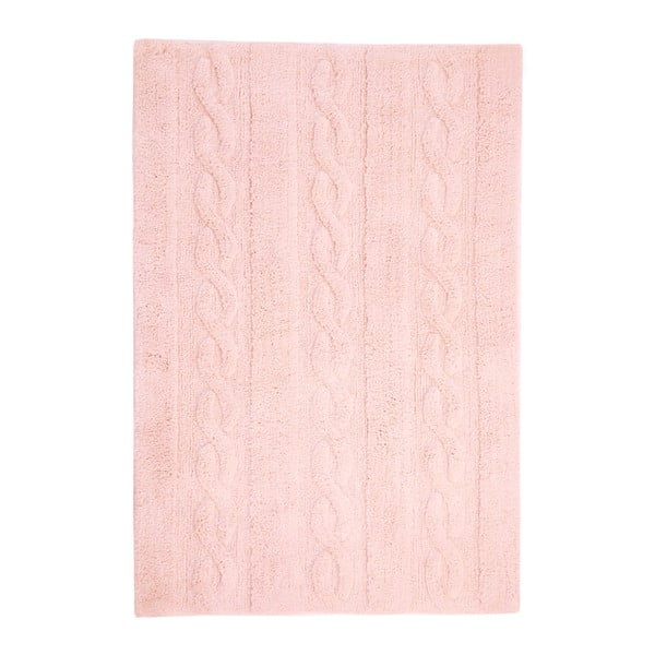 Różowy dywan bawełniany wykonany ręcznie Lorena Canals Braids, 80x120 cm