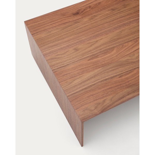 Stolik w dekorze orzecha w ciemnym naturalnym kolorze 70x140 cm Litto – Kave Home-image-4