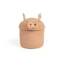 Jasnoróżowy tekstylny dziecięcy kosz na zabawki ø 17x15 cm Mini Peggy the Pig – Lorena Canals