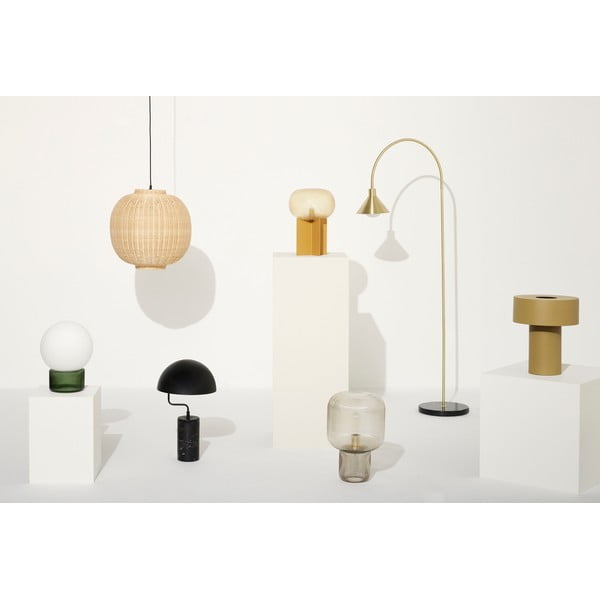 Brązowa lampa stołowa ze szklanym kloszem (wysokość 42 cm) Pirum – Hübsch-image-4