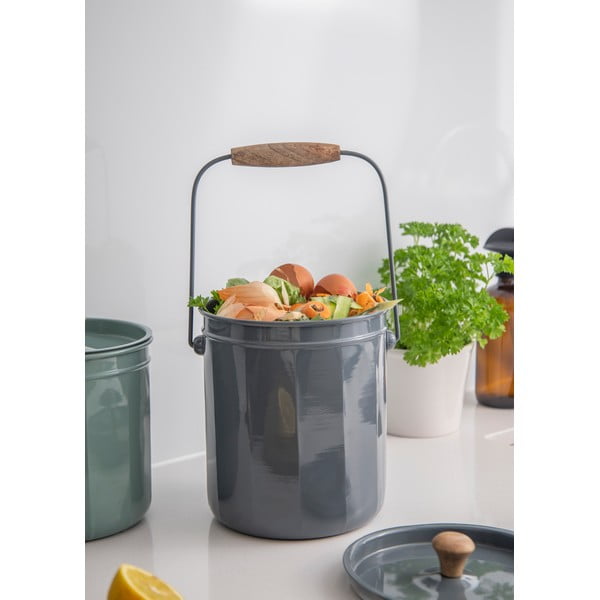 Stalowe pojemniki na odpadki organiczne zestaw 3 szt. – Kitchen Craft-image-4