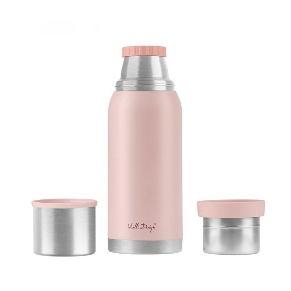 Różowy podróżny kubek termiczny Vialli Design Fuori, 1 l-image-2