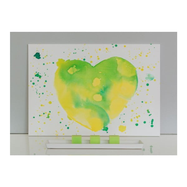 Obraz Lime Heart, 50x70 cm