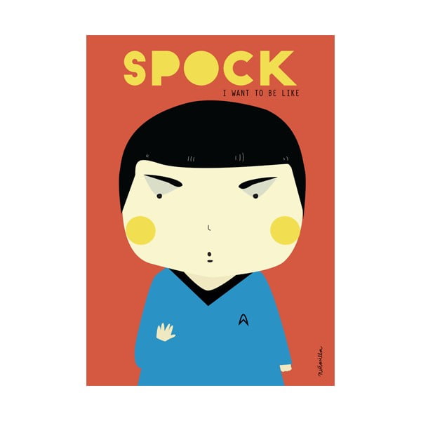 Plakat NiñaSilla Spock, 21x42 cm