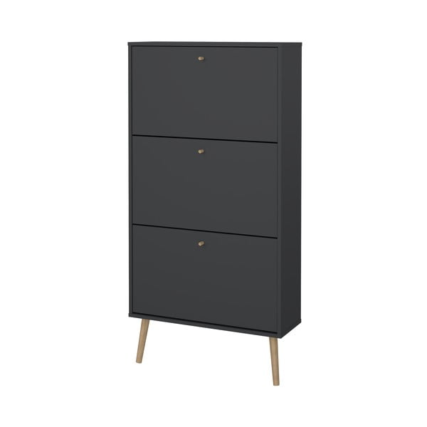 Antracytowa uchylna szafka na buty Bodo – Tvilum-image-3