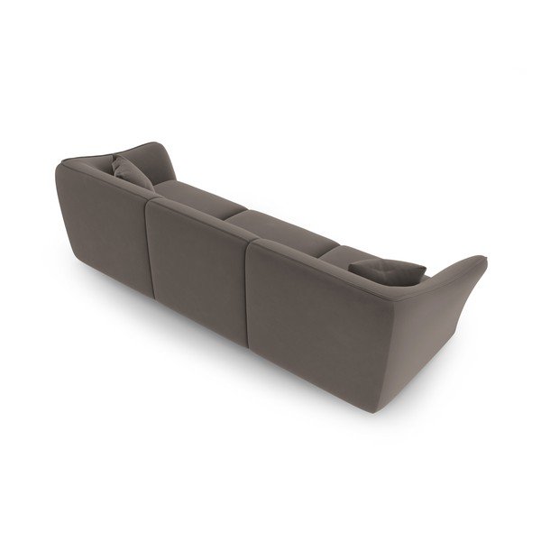 Brązowa aksamitna sofa 292 cm Tokyo – Cosmopolitan Design-image-3