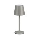 Szara lampa stołowa LED z metalowym kloszem (wysokość 21 cm) Diaz – Reality
