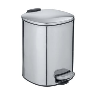Kosz na śmieci w kolorze srebra Wenko Alassio, 5 l