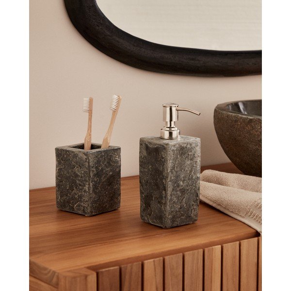 Szary kamienny dozownik do mydła Macinne – Kave Home-image-2