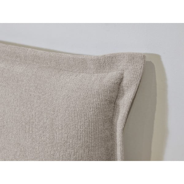 Jasnoszaro-naturalne łóżko dwuosobowe ze stelażem 180x200 cm Charlie – Bobochic Paris-image-3