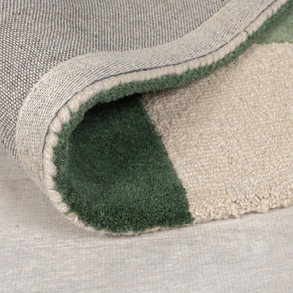 Zielony wełniany dywan tkany ręcznie 160x230 cm Glow Green & Blue – Flair Rugs-image-3