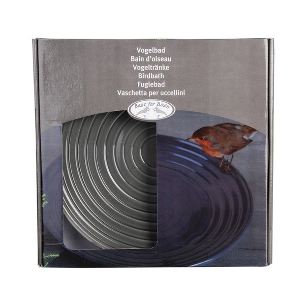 Szara ceramiczna misa do kąpieli dla ptaków Esschert Design, ⌀ 27,4 cm-image-1