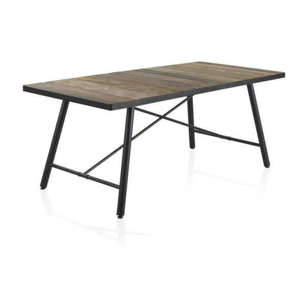 Drewniany stół do jadalni z metalowymi nogami Geese Capri, 150x90 cm