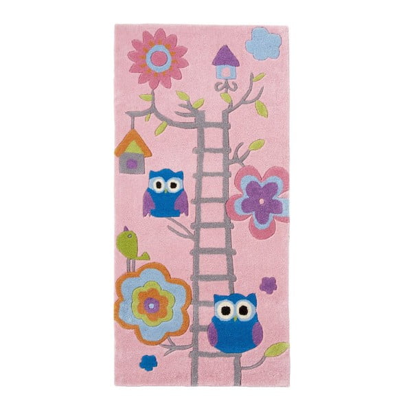 Różowy dziecięcy dywan Think Rugs Hong Kong Kiddo Pinkie, 70x140 cm