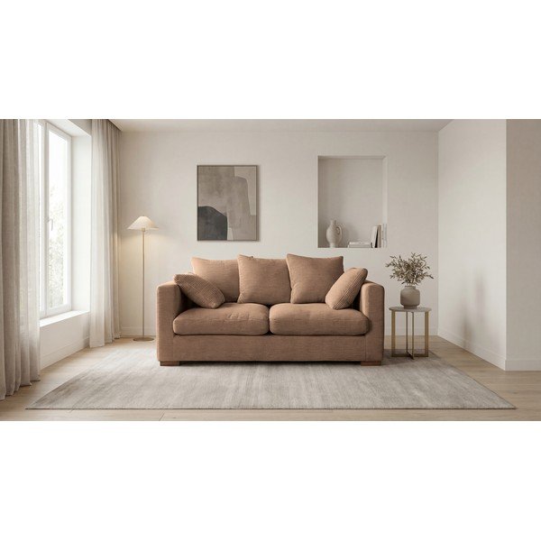 Jasnobrązowa sztruksowa sofa 175 cm Comfy – Scandic-image-4