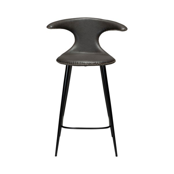 Ciemnoszary hoker z imitacji skóry DAN–FORM Denmark Flair, wys. 90 cm-image-1
