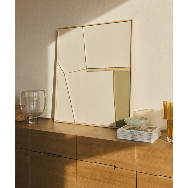 Ręcznie malowany/3D obraz z ramą w zestawie/na płótnie 80x100 cm Deravia – Kave Home-image-1