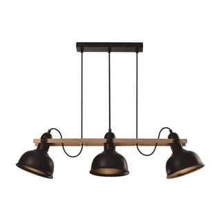 Czarna lampa wisząca z metalowym kloszem 18x78 cm Reno – Candellux Lighting