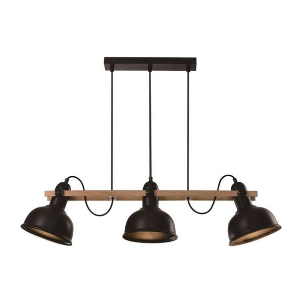 Czarna lampa wisząca z metalowym kloszem 18x78 cm Reno – Candellux Lighting
