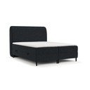 Czarne łóżko boxspring ze schowkiem 140x200 cm Melba – Maison de Rêve