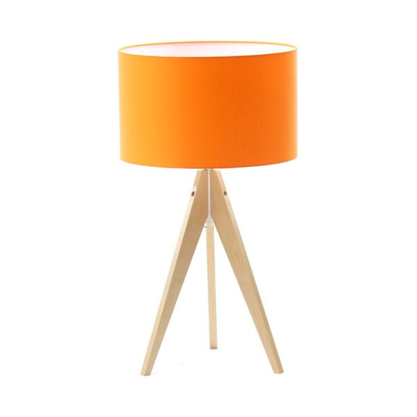 Pomarańczowa lampa stołowa 4room Artist, brzoza, Ø 33 cm