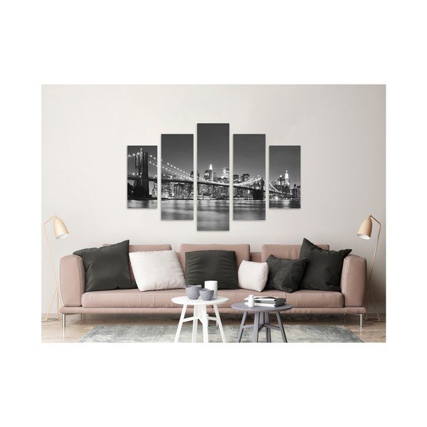 Wieloczęściowy obraz Styler Canvas Most BW, 100x150 cm-image-2