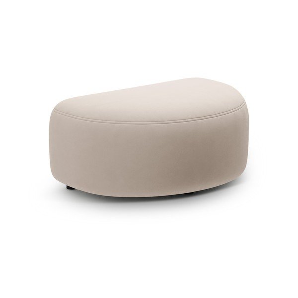 Beżowy aksamitny podnóżek Kate – Micadoni 